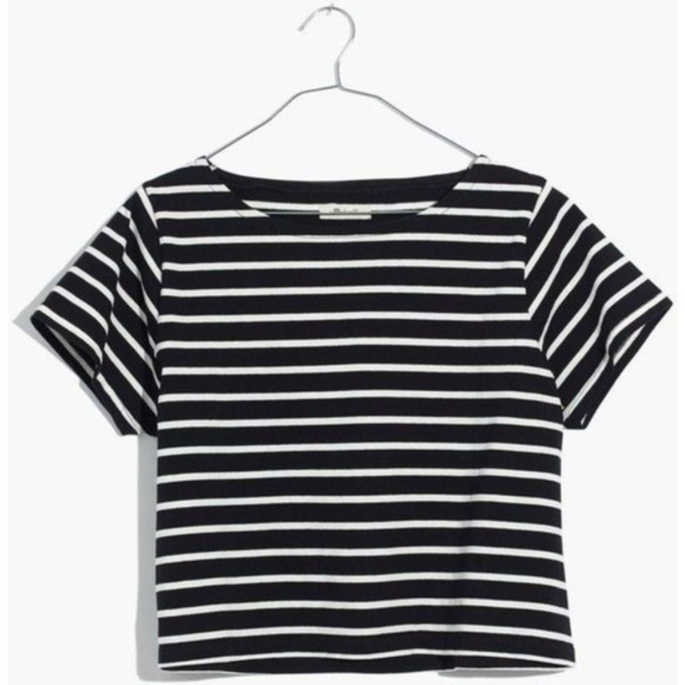 Madewell Set List Boxy tee black and white stripe